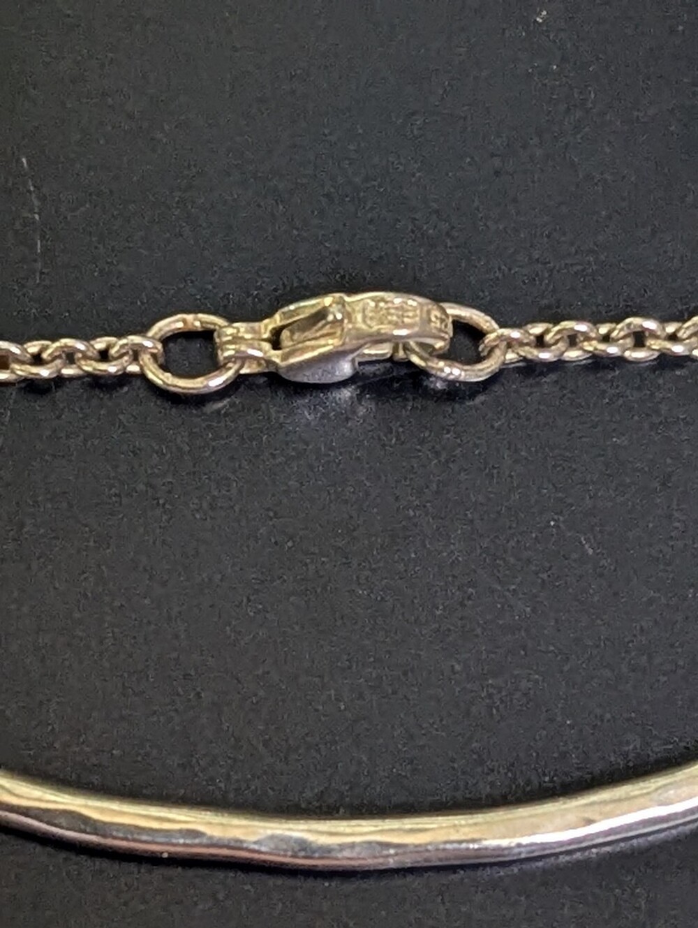 James Avery Retired Hammered Crescet 16" Necklace Sterling Silver - Picture 3 of 3